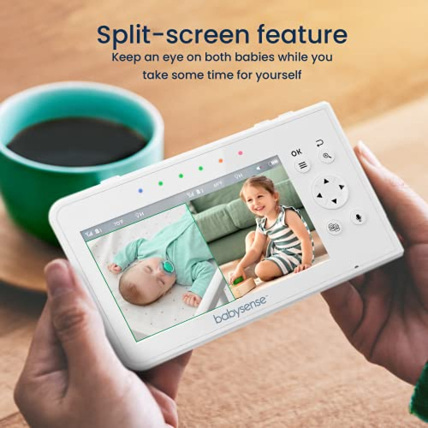 Avis Babyphone vidéo avec écran divisé 4,3“ et 2 caméras Babysense 2