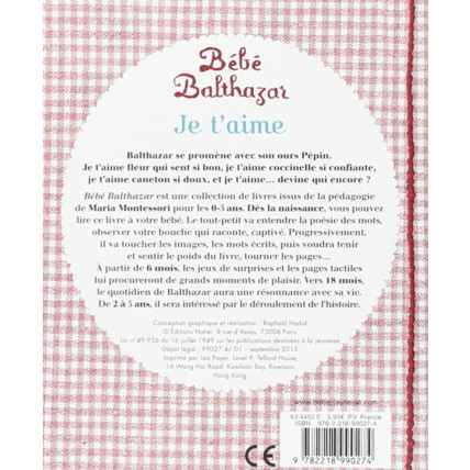 Avis Livre Bébé Balthazar - Je t'aime Petit Picotin 5