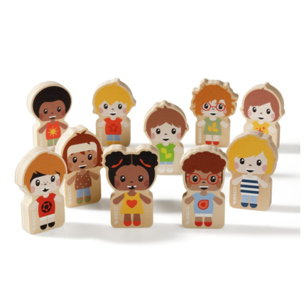 Avis Figurine bois maxi lot 10 figurines en bois enfants Wesco 1