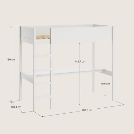 Avis Lit mezzanine avec bureau Sommet Petite Amélie 5