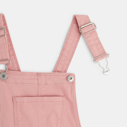 Avis Salopette en toile unie rose fille OKAIDI 3