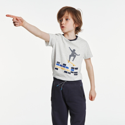 Avis T-shirt flammé motif skate gris garçon OKAIDI 1