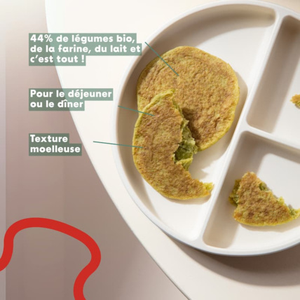 Avis Pancake : Petit pois, épinard - 6 pancakes - Idéal diversification et DME Yooji 2