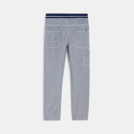 Avis Pantalon carrot rayé blanc garçon OKAIDI 4