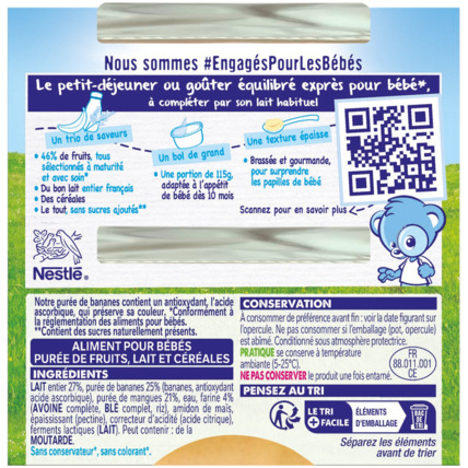 Avis P'tit brassé banane mangue lait et céréales sans sucres ajoutés NESTLÉ 5
