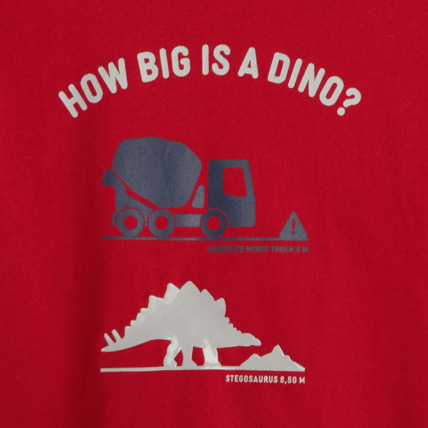 Avis T-shirt manches longues motif dinosaure rouge garçon OKAIDI 2