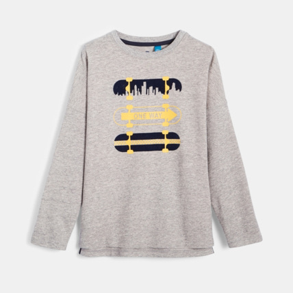 Avis T-shirt manches longues gris garçon OKAIDI 1