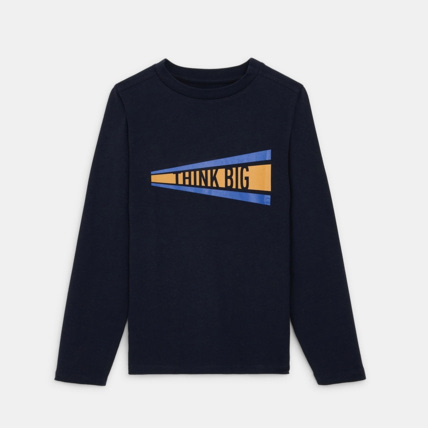 Avis T-shirt à message positif bleu garçon OKAIDI 2