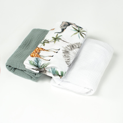 Avis Lot de 3 draps housse berceau en coton Safari Sevira Kids 2