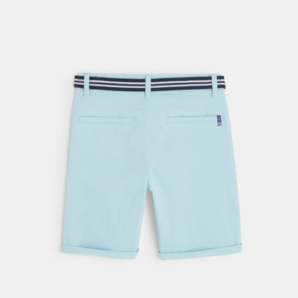 Avis Bermuda stretch imprimé ceinturé bleu garçon OKAIDI 4