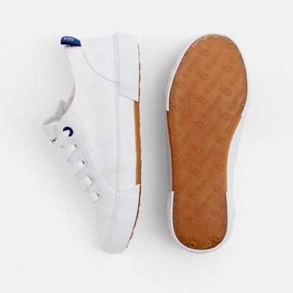Avis Tennis toile bicolores blanches garçon OKAIDI 3