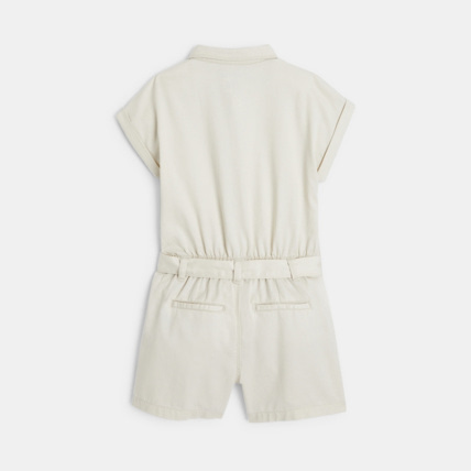 Avis Combishort en toile unie blanc fille OKAIDI 3