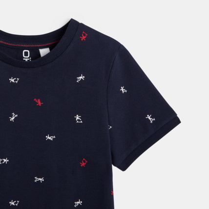 Avis T-shirt en coton piqué bleu garçon OKAIDI 2