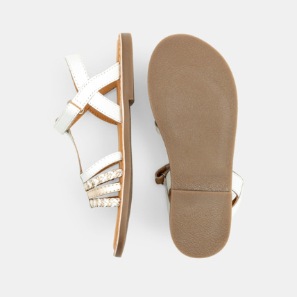 Avis Sandales en cuir blanches fille OKAIDI 4