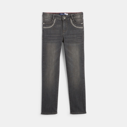 Avis Jean slim hyper stretch gris fille OKAIDI 2