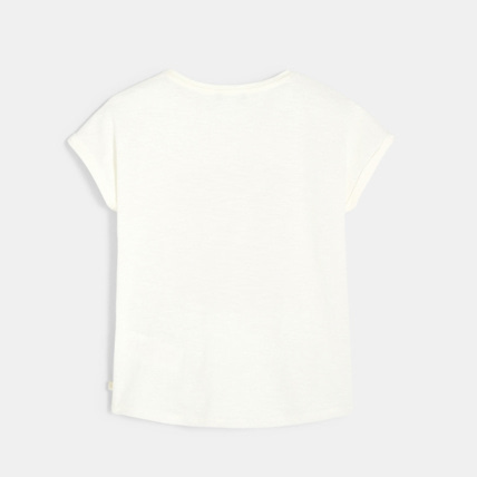 Avis T-shirt à motif brodé blanc fille OKAIDI 3