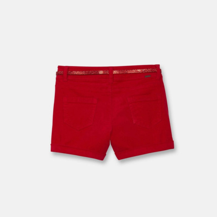 Avis Short en velours fin rouge fille OKAIDI 2