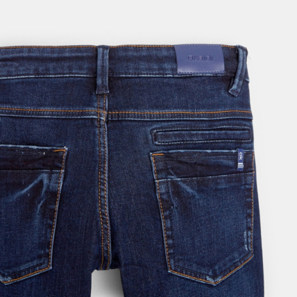 Avis Jean slim denim chaud dark blue bleu garçon OKAIDI 3