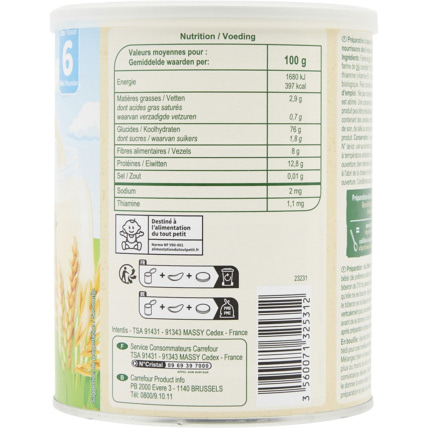 Avis Céréales bébé bio nature MY CARREFOUR BABY 3