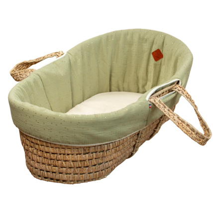 Avis Habillage de couffin en gaze de coton, Pois Dorés Sevira Kids 1