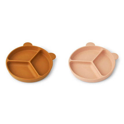 Avis Lot de 2 assiettes à compartiment Stacy - Mustard / Tuscany rose mix LIEWOOD 1