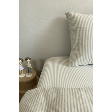Avis Drap housse Percale de Coton Bio rayé 1 personne KADOLIS 4