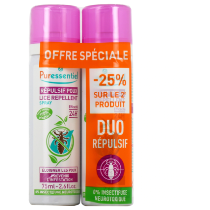 Avis Lot de 2 spray répulsif anti-poux PURESSENTIEL 1