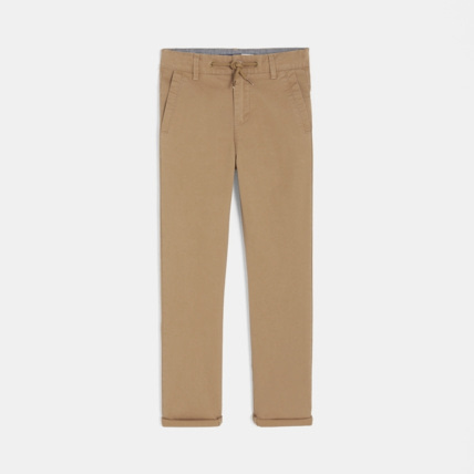Avis Pantalon relax fit stretch beige garçon OKAIDI 1