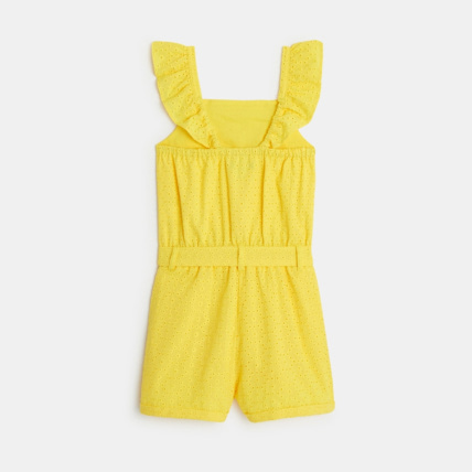 Avis Combishort en broderie anglaise jaune fille OKAIDI 3