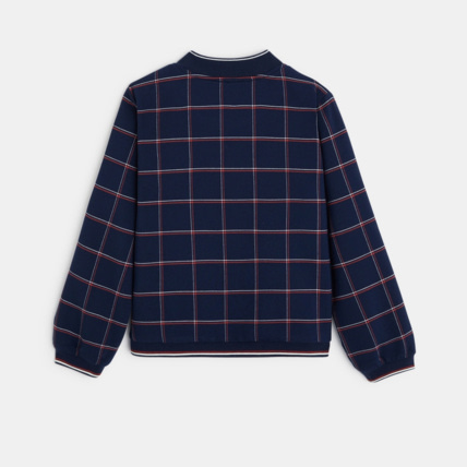 Avis Blouson à carreaux écusson "love" bleu fille OKAIDI 3