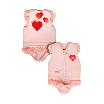 Avis Maillot de bain flottant fille : Valentine Rose poudré PLOUF 1