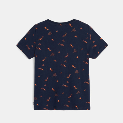 Avis T-shirt manches courtes à petits motifs bleu garçon OKAIDI 3