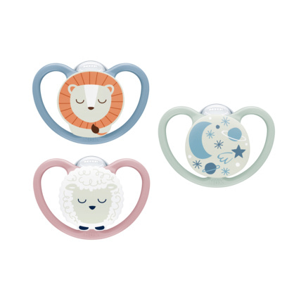 Avis Lot de 2 sucettes silicone Space NUK 1