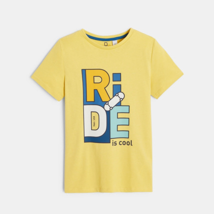 Avis T-shirt motif skate jaune garçon OKAIDI 1