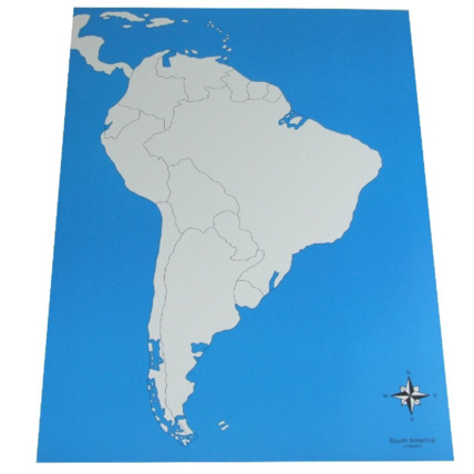 Avis Carte de l'Amérique du Sud vierge ambiance montessori 1