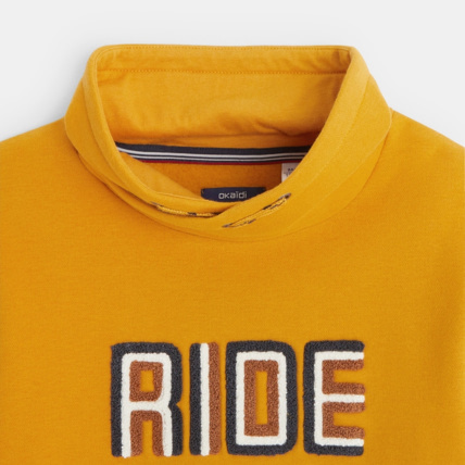 Avis Sweat-shirt à col twisté jaune garçon OKAIDI 2