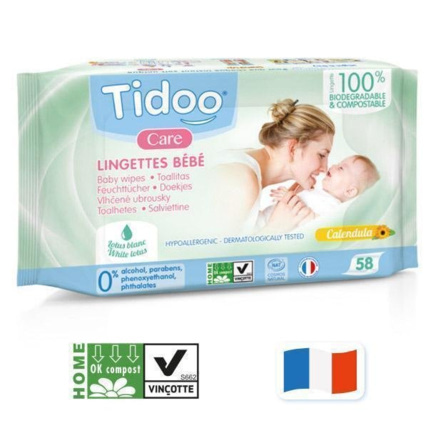 Avis Lingettes bébé compostables au calendula Tidoo 1