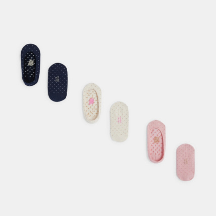 Avis Socquettes invisibles à pois (lot de 3) bleu fille OKAIDI 1