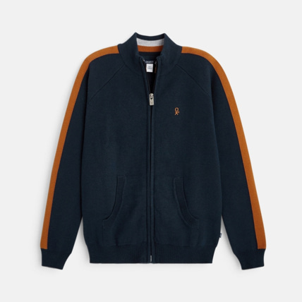 Avis Gilet zippé col montant bleu garçon OKAIDI 1