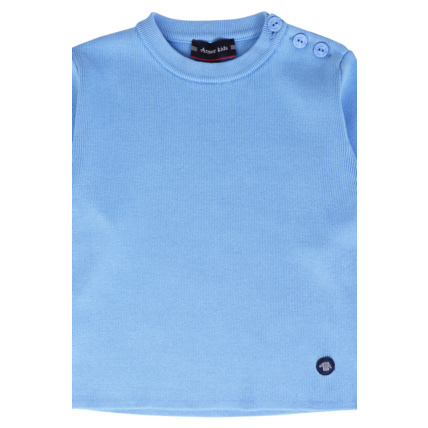 Avis Pull marin uni Kids - coton - Bleu Lobelia ARMOR-LUX 3