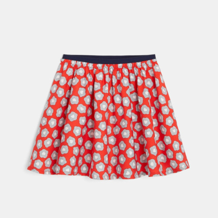 Avis Jupe patineuse imprimée orange fille OKAIDI 1