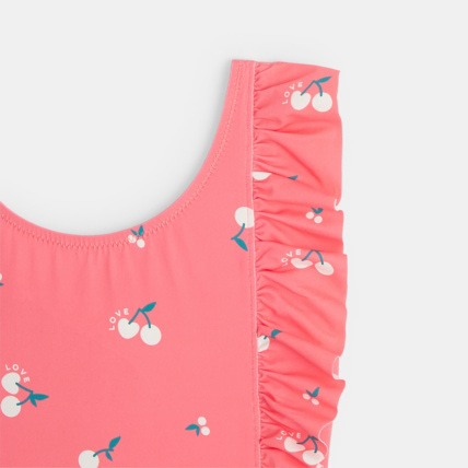 Avis Maillot de bain 1 pièce motif cerises rose fille OKAIDI 3