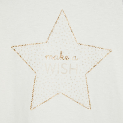 Avis T-shirt à message "make a wish" blanc fille OKAIDI 3