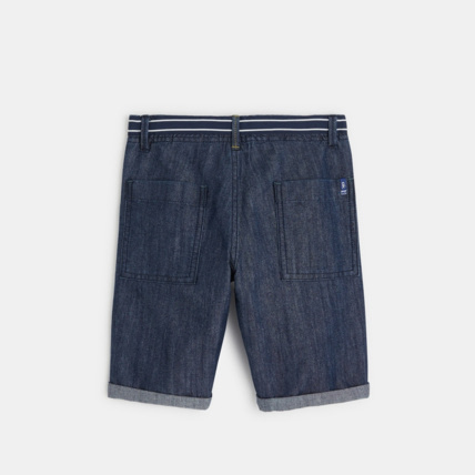Avis Bermuda slim en jean fin bleu garçon OKAIDI 4