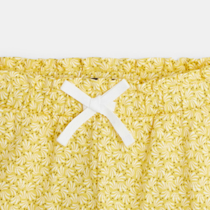 Avis Short maille imprimé feuillage jaune fille OKAIDI 2