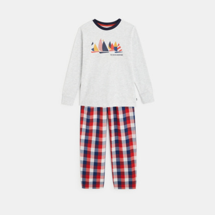 Avis Pyjama 2 pièces motif voiliers rouge garçon OKAIDI 1