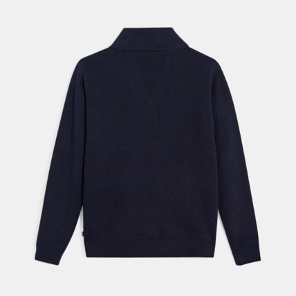 Avis Gilt boutonné col châle bleu garçon OKAIDI 3