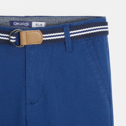 Avis Bermuda en toile + ceinture bleu garçon OKAIDI 3