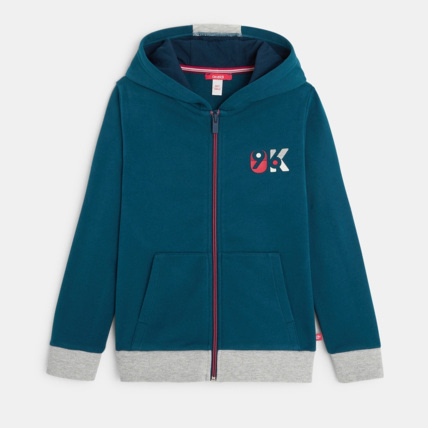 Avis Sweat-shirt zippé à capuche OK96 bleu garçon OKAIDI 1