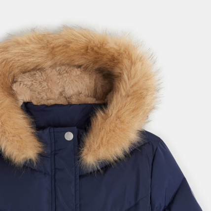 Avis Parka doudoune épaisse à capuche bleue fille OKAIDI 4